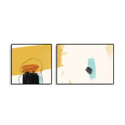 Vivolux | Abstracte Schilderij Canvas Print Multi-Stück Moderne Schlafzimmer Wanddekoration in Sanften Farben