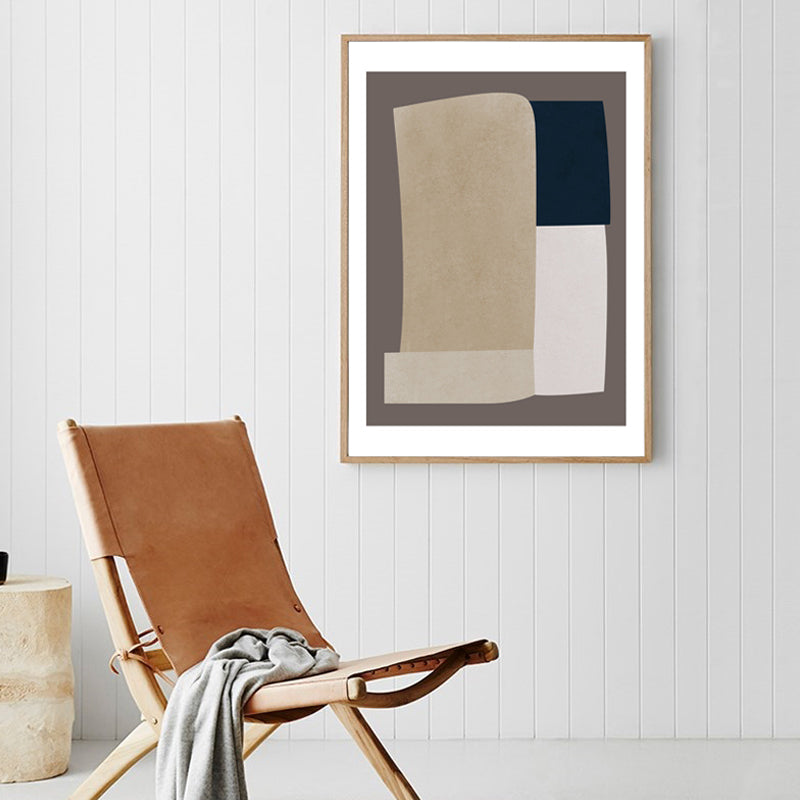 Vivolux | Dunkle Farbige Nordische Wandkunst Illustration Abstrakter Leinwanddruck für Hausinterieur