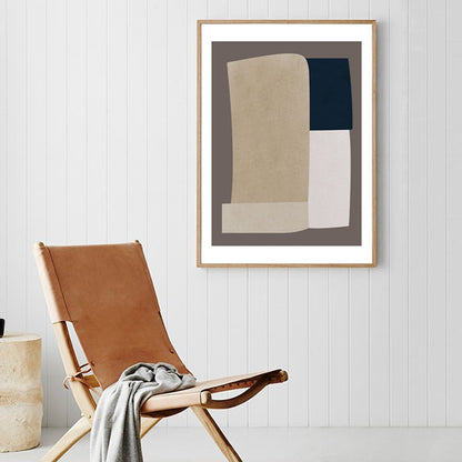 Vivolux | Dunkle Farbige Nordische Wandkunst Illustration Abstrakter Leinwanddruck für Hausinterieur