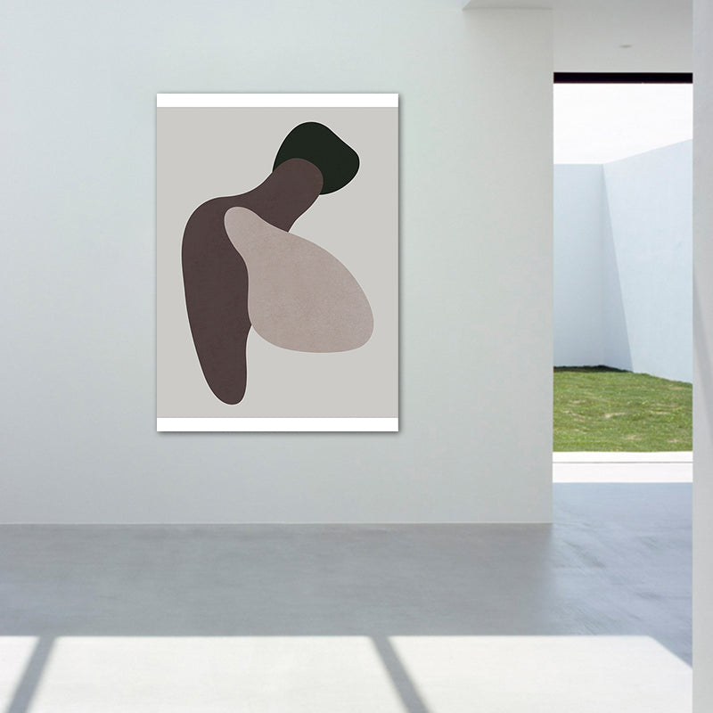 Vivolux | Dunkle Farbige Nordische Wandkunst Illustration Abstrakter Leinwanddruck für Hausinterieur