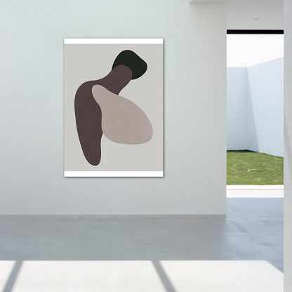 Vivolux | Dunkle Farbige Nordische Wandkunst Illustration Abstrakter Leinwanddruck für Hausinterieur