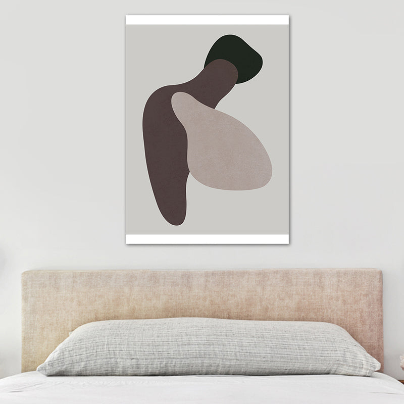 Vivolux | Dunkle Farbige Nordische Wandkunst Illustration Abstrakter Leinwanddruck für Hausinterieur