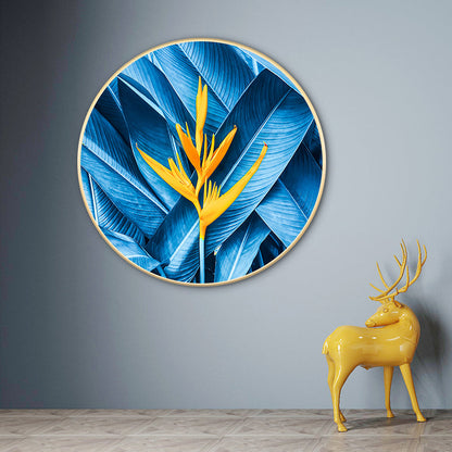 Vivolux | Blaue nordische Stil Malerei Botanische Leinwand für das Bad, in mehreren Größen erhältlich