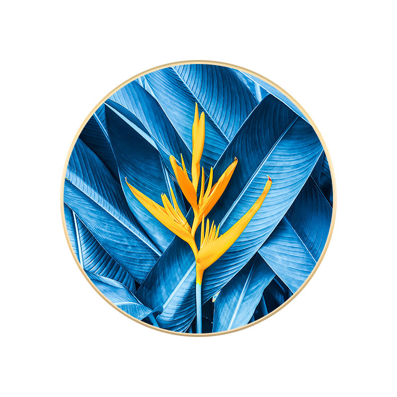 Vivolux | Blaue nordische Stil Malerei Botanische Leinwand für das Bad, in mehreren Größen erhältlich