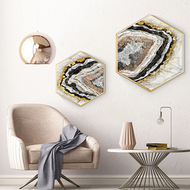Vivolux | Weiche Farb-Marmor-Look-Leinwand Nordischer Stil Texturiertes Wandkunst-Dekor für das Wohnzimmer