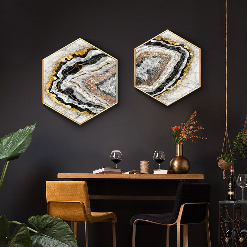 Vivolux | Weiche Farb-Marmor-Look-Leinwand Nordischer Stil Texturiertes Wandkunst-Dekor für das Wohnzimmer