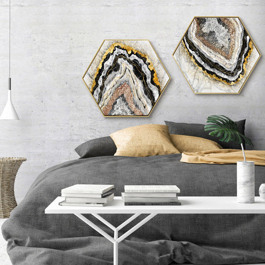 Vivolux | Weiche Farb-Marmor-Look-Leinwand Nordischer Stil Texturiertes Wandkunst-Dekor für das Wohnzimmer