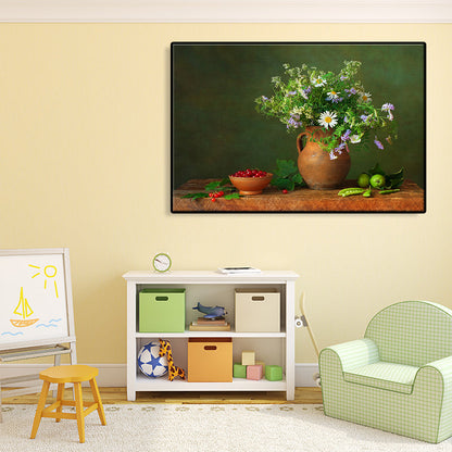 Vivolux | Leinwand Pastellfarbige Kunstdruck Impressionismus Stil Blumenmalerei, Mehrere Größen