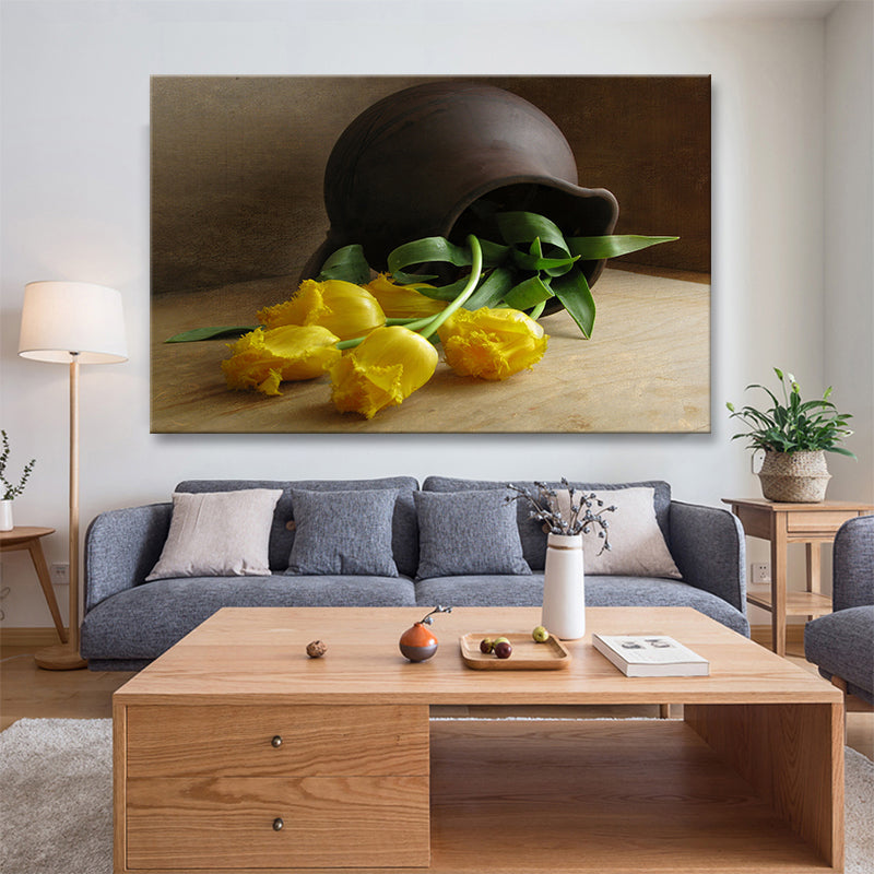 Vivolux | Leinwand Pastellfarbige Kunstdruck Impressionismus Stil Blumenmalerei, Mehrere Größen