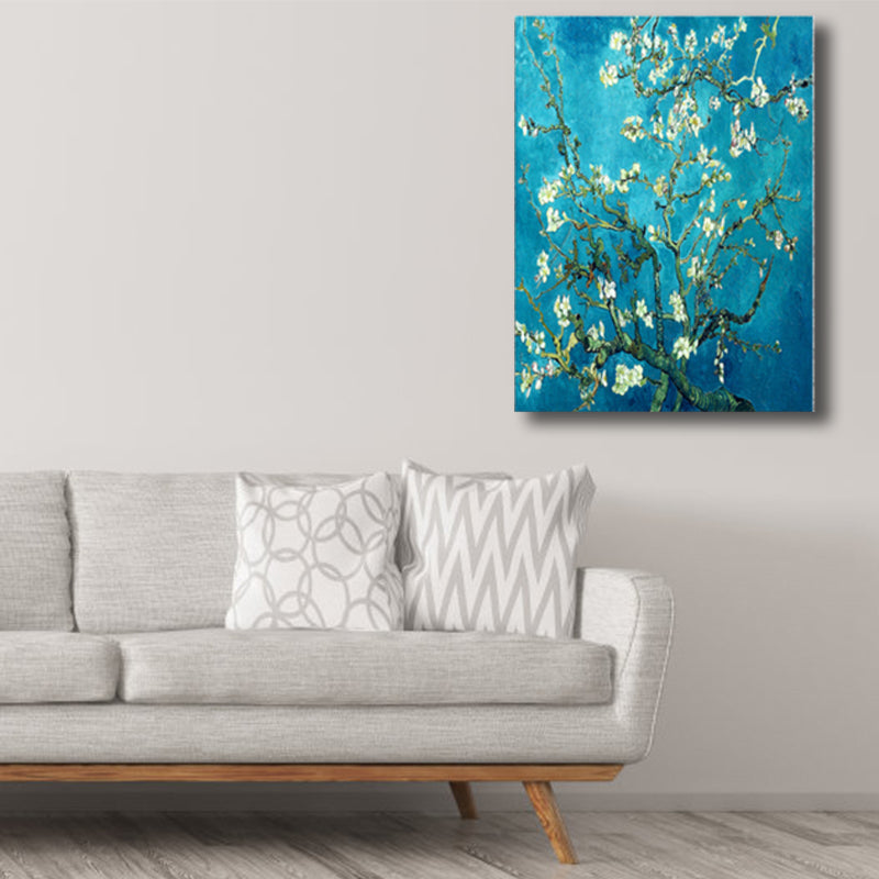Vivolux | Zeitgenössische Kunst Blumenbaum Leinwand Pastellfarbe Texturiertes Gemälde für das Wohnzimmer