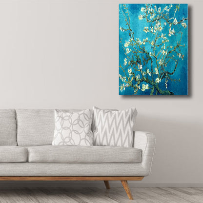 Vivolux | Zeitgenössische Kunst Blumenbaum Leinwand Pastellfarbe Texturiertes Gemälde für das Wohnzimmer