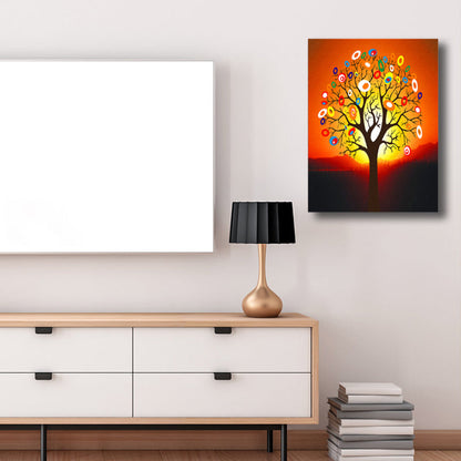 Vivolux | Zeitgenössische Kunst Blumenbaum Leinwand Pastellfarbe Texturiertes Gemälde für das Wohnzimmer
