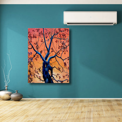 Vivolux | Zeitgenössische Kunst Blumenbaum Leinwand Pastellfarbe Texturiertes Gemälde für das Wohnzimmer