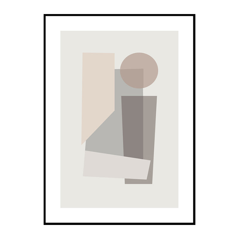 Vivolux | Geometrische Vormen Canvas Print in Zachte Kleur Hedendaagse Muurkunst voor Jongenskamer