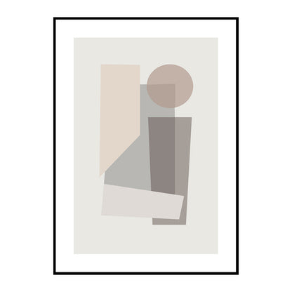 Vivolux | Geometrische Vormen Canvas Print in Zachte Kleur Hedendaagse Muurkunst voor Jongenskamer