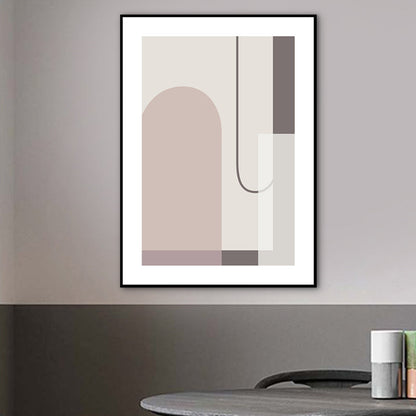 Vivolux | Geometrische Vormen Canvas Print in Zachte Kleur Hedendaagse Muurkunst voor Jongenskamer