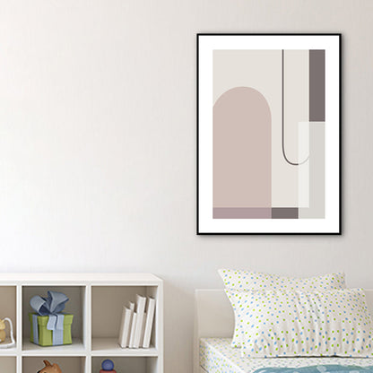 Vivolux | Geometrische Vormen Canvas Print in Zachte Kleur Hedendaagse Muurkunst voor Jongenskamer