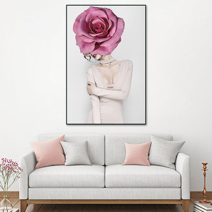 Vivolux | Fotografie Bloemen Meisje Canvas Print Zachte Kleur Moderne Stijl Schilderij voor Woonkamer