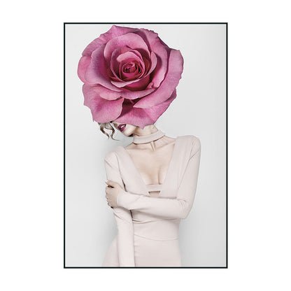 Vivolux | Fotografie Bloemen Meisje Canvas Print Zachte Kleur Moderne Stijl Schilderij voor Woonkamer