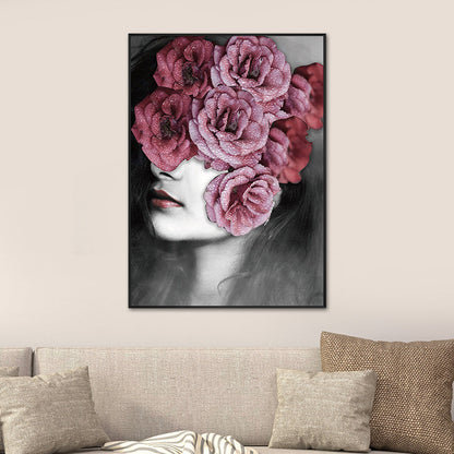 Vivolux | Fotografie Bloemen Meisje Canvas Print Zachte Kleur Moderne Stijl Schilderij voor Woonkamer