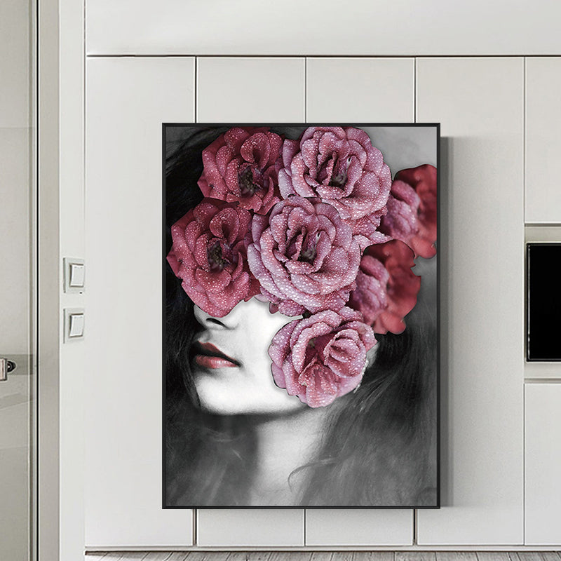 Vivolux | Fotografie Bloemen Meisje Canvas Print Zachte Kleur Moderne Stijl Schilderij voor Woonkamer