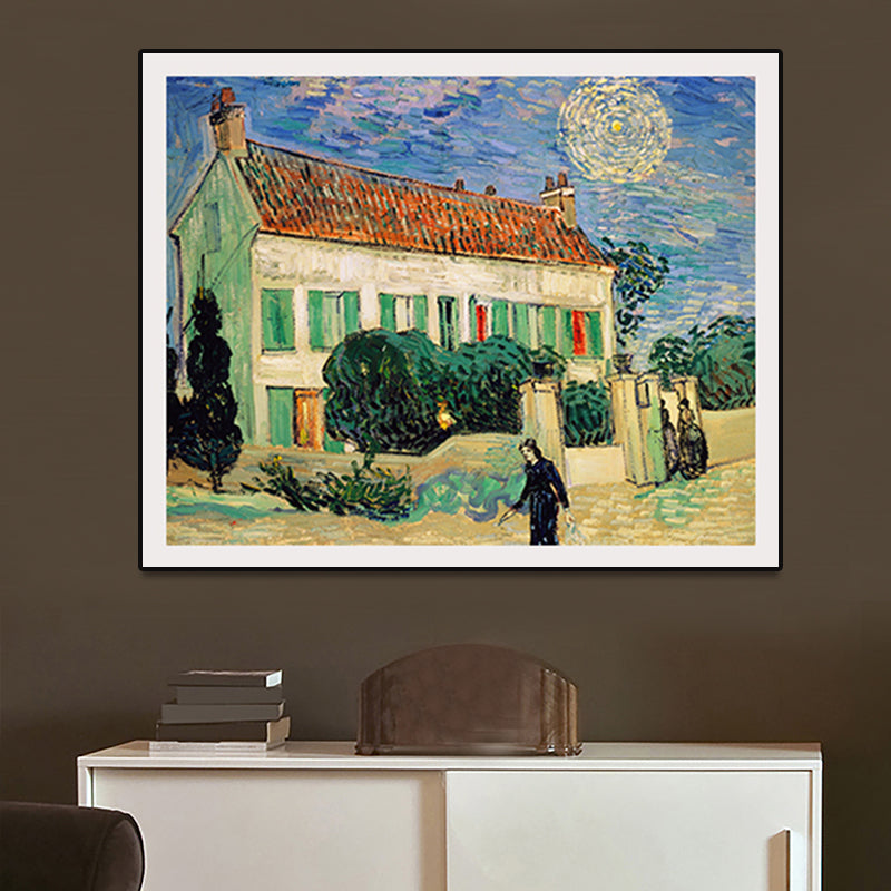 Vivolux | Texturierte Landhaus Wandkunst Dekor Leinwand Impressionismus Gemälde für das Wohnzimmer