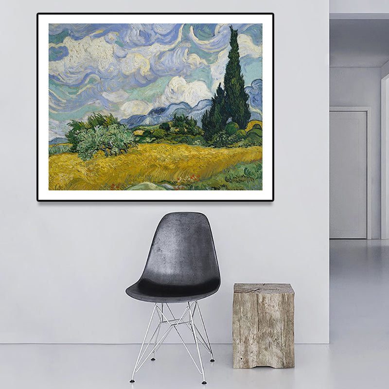Vivolux | Texturierte Landhaus Wandkunst Dekor Leinwand Impressionismus Gemälde für das Wohnzimmer