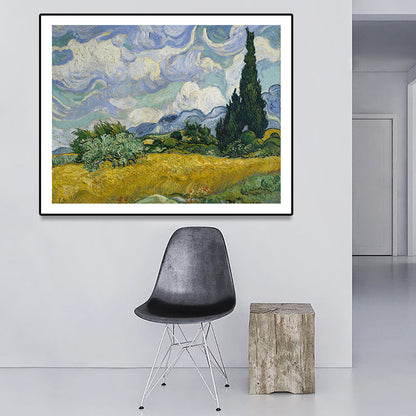 Vivolux | Texturierte Landhaus Wandkunst Dekor Leinwand Impressionismus Gemälde für das Wohnzimmer