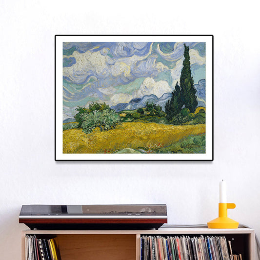 Vivolux | Texturierte Landhaus Wandkunst Dekor Leinwand Impressionismus Gemälde für das Wohnzimmer