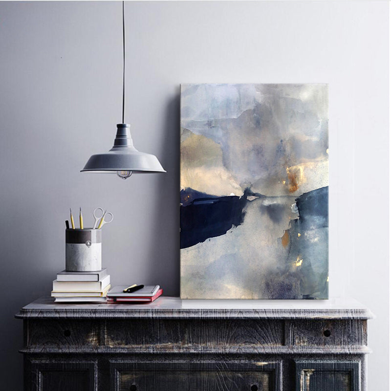 Vivolux | Abstrakte Wanddekoration zeitgenössische Kunst Texturiert Schlafzimmer Leinwanddruck, mehrere Größen