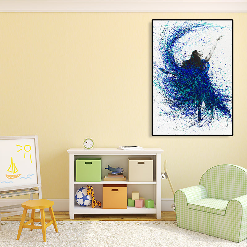 Vivolux | Gemischte Medien tanzendes Mädchen Leinwand modernes strukturiertes Mädchen Schlafzimmer Gemälde, mehrere Größen