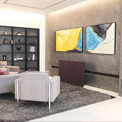 Vivolux | Leinwand Mehrteiliges Kunstdruck Modern Abstrakte Malerei Wanddekoration für Hausinterieur