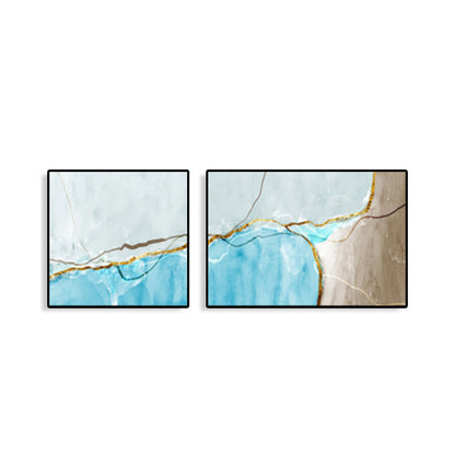 Vivolux | Leinwand Mehrteiliges Kunstdruck Modern Abstrakte Malerei Wanddekoration für Hausinterieur