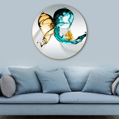 Vivolux | Weinglas Leinwand Wandkunst für das Wohnzimmer in Pastellfarbe, mehrere Größen verfügbar