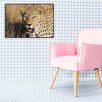 Vivolux | Afrikanisches Grasland Tier Kunstdruck Zeitgenössische Texturierte Leinwand für das Wohnzimmer