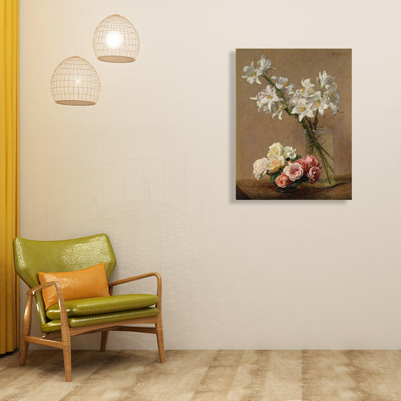 Vivolux | Impressionismus Stil Bouquet Kunst Druck Leinwand Helle Farbe Ölmalerei Wanddekoration