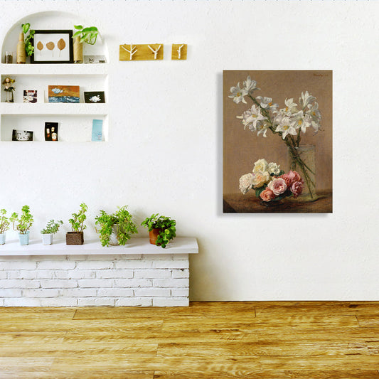 Vivolux | Impressionismus Stil Bouquet Kunst Druck Leinwand Helle Farbe Ölmalerei Wanddekoration