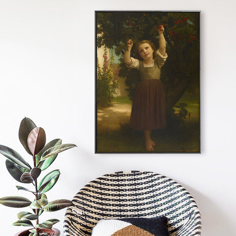 Vivolux | Junge Mädchen Porträt Malerei Sanfte Farben Leinwand Wandkunst Druck Texturiert, Mehrere Größen