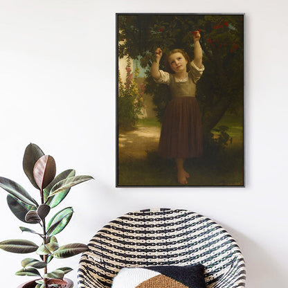 Vivolux | Junge Mädchen Porträt Malerei Sanfte Farben Leinwand Wandkunst Druck Texturiert, Mehrere Größen