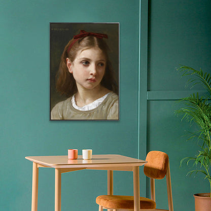 Vivolux | Junge Mädchen Porträt Malerei Sanfte Farben Leinwand Wandkunst Druck Texturiert, Mehrere Größen