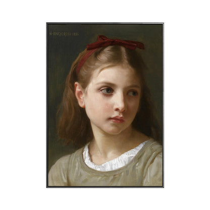 Vivolux | Junge Mädchen Porträt Malerei Sanfte Farben Leinwand Wandkunst Druck Texturiert, Mehrere Größen