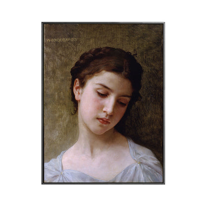 Vivolux | Junge Mädchen Porträt Malerei Sanfte Farben Leinwand Wandkunst Druck Texturiert, Mehrere Größen