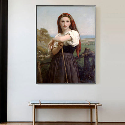 Vivolux | Junge Mädchen Porträt Malerei Sanfte Farben Leinwand Wandkunst Druck Texturiert, Mehrere Größen