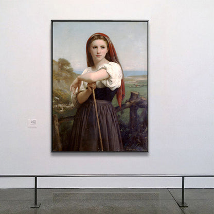 Vivolux | Junge Mädchen Porträt Malerei Sanfte Farben Leinwand Wandkunst Druck Texturiert, Mehrere Größen