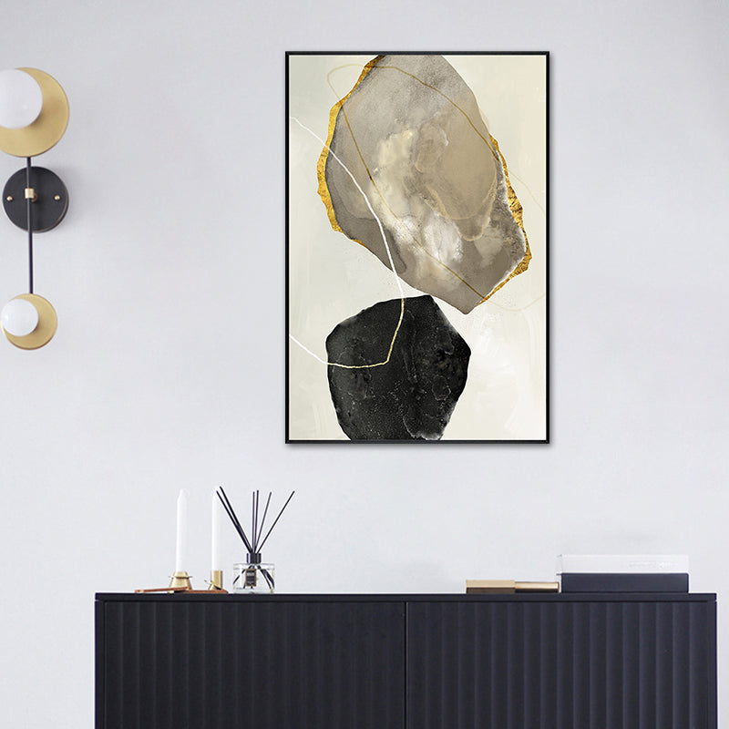 Vivolux | Strukturierte Marmor-Pattern Malerei Leinwand Skandinavischer Stil Kunstdruck für das Spielzimmer