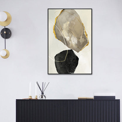 Vivolux | Strukturierte Marmor-Pattern Malerei Leinwand Skandinavischer Stil Kunstdruck für das Spielzimmer