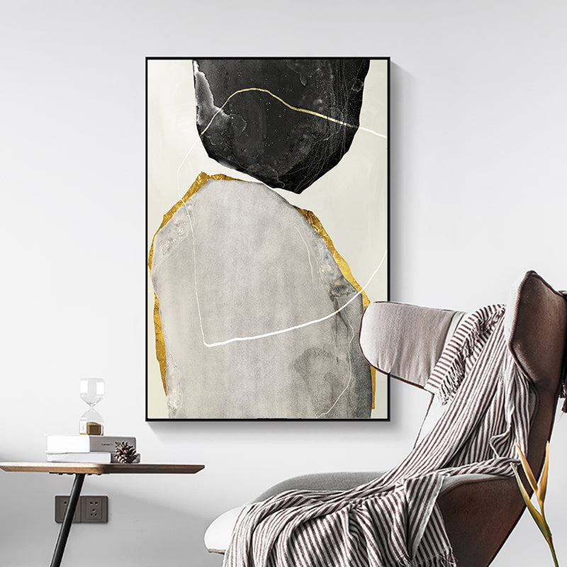 Vivolux | Strukturierte Marmor-Pattern Malerei Leinwand Skandinavischer Stil Kunstdruck für das Spielzimmer