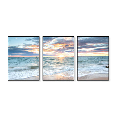 Vivolux | Vast Sea Scenery Leinwanddruck für das Esszimmer Fotografie Wandkunst Dekor, Set von drei