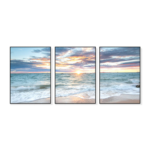 Vivolux | Vast Sea Scenery Leinwanddruck für das Esszimmer Fotografie Wandkunst Dekor, Set von drei