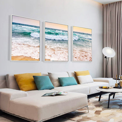 Vivolux | Vast Sea Scenery Leinwanddruck für das Esszimmer Fotografie Wandkunst Dekor, Set von drei